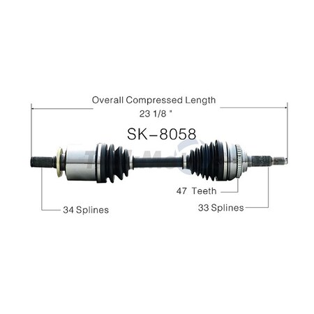 Surtrack Axle Cv Axle Shaft, Sk-8058 SK-8058